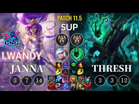 LNG lwandy Janna vs Thresh Sup - KR Patch 11.5