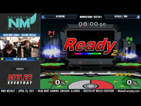 NMG Weekly [4/25/17] - Ville | Trix (Pikachu) vs. JustJoe (Falco) - SSBM - Winners Semis