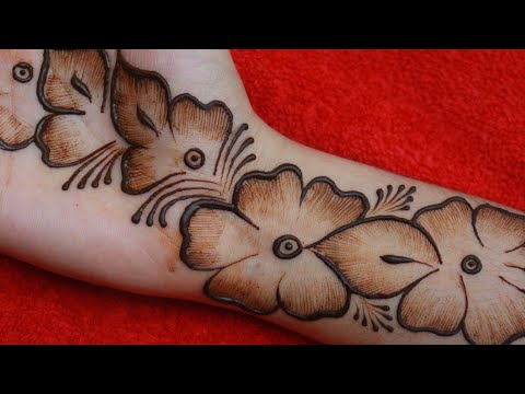 easy flowers mehndi designs and shaded mehndi designs || mehndi ka designs easy and simple