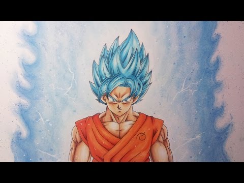 Drawing Goku Super Saiyan Blue - YouTube