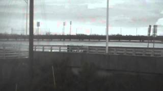 preview picture of video 'Sandy coming into Sandy Hook from Highlands Bridge'