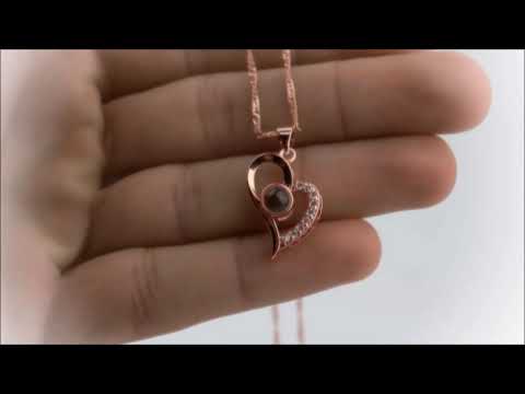 100 dilde seni seviyorum projeksiyon kolye /saatcaddesi.com