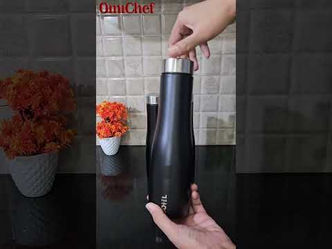Omichef 1 Litre Sea Green Stainless Steel Single Wall Fridge Water Bottle