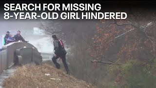 Search for missing 8-year-old girl's body in Sherman hindered by recent heavy rain
