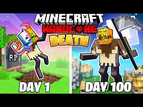 I Survived 100 DAYS as DEATH in HARDCORE Minecraft!