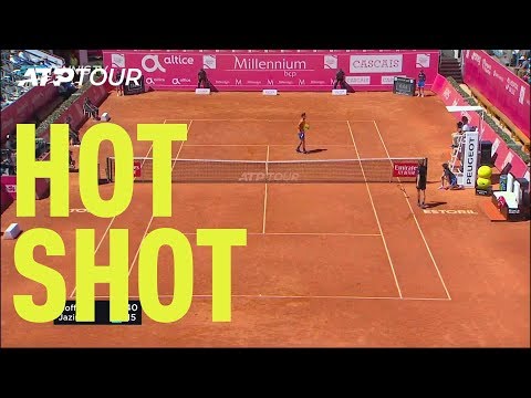 Hot Shot: Goffin Drops Racquet & Still Hits Winner | Estoril 2019