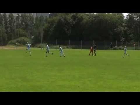 Frisparksmål av Alfons Blom i Stångebro United mot Siam Youth Thailand