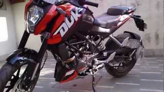 KTM Duke 200 india, Engine sound, start up and 360view