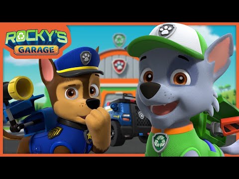 Chase's Cruiser & More! - Rocky's Garage - PAW Patrol Compilation - Cartoons for Kids