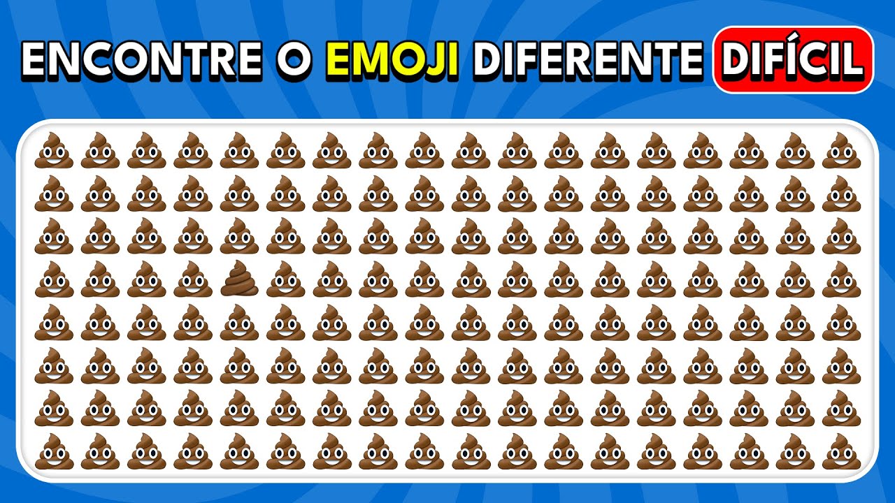 Encontra o Emoji Diferente - Edição Extrema 🤩🔥💩 | Abelha De Teste