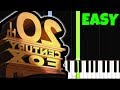 20th Century Fox [Easy Piano Tutorial] (Synthesia/Sheet Music)