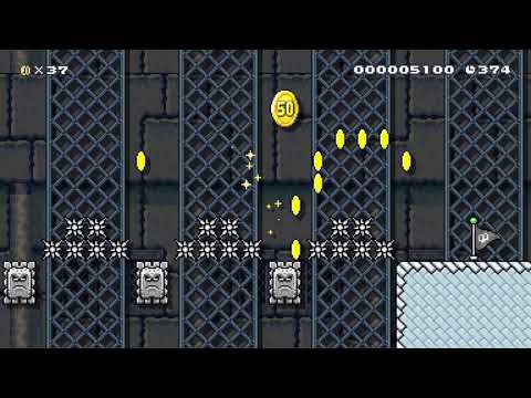 [ESMW] W1-C Morton's SpikyCastle by [CMM] 🍄 Super Mario Maker 2 ✹Switch✹ #baq