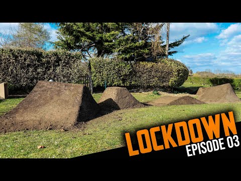 BACKYARD DIRT JUMPS PROGRESS IS INSANE!! LOCKDOWN EP3