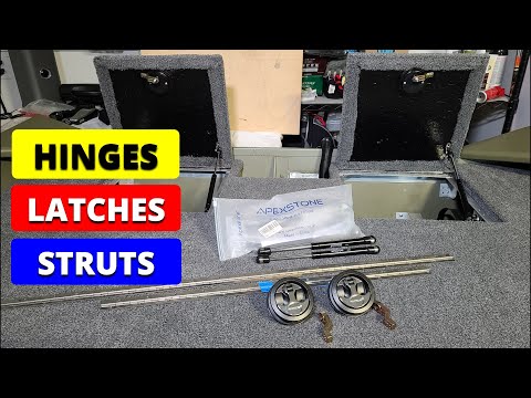 Installing Piano Hinges, Latches and Struts {Jon Boat To Bass Boat Conversion} Lowe 1448