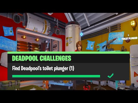 Find Deadpool's Toilet Plunger | Fortnite Deadpool Challenges