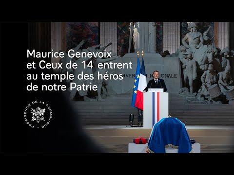 Maurice Genevoix et Ceux de 14 entrent au temple des héros de notre Patrie.
