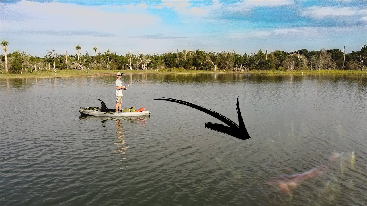 Kayak Fishing in the Flooded Marsh on the Highest Tide of the Year!