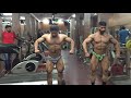 Awais Sajjad and Mohsin Jamil posing comparison at World Gym Fsd