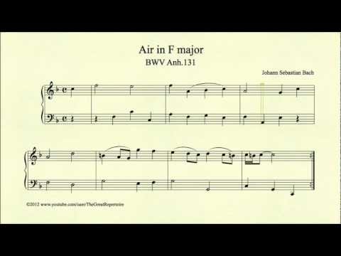 Bach, Air in F major, BWV Anh 131