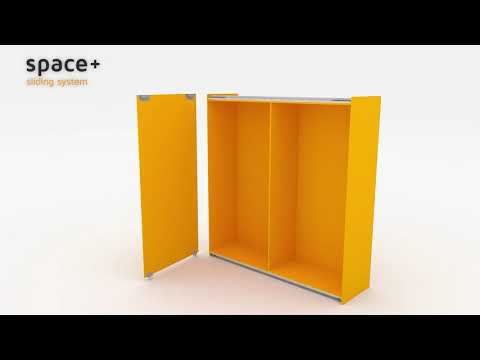 Système complet pour porte coulissante - vantail 50 kg - Space+ EMUCA