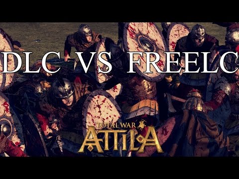 Suebi Champions vs Skutatoi and Bucellarii Guard Axemen - Total War Attila Patch 1.3 Mechanics