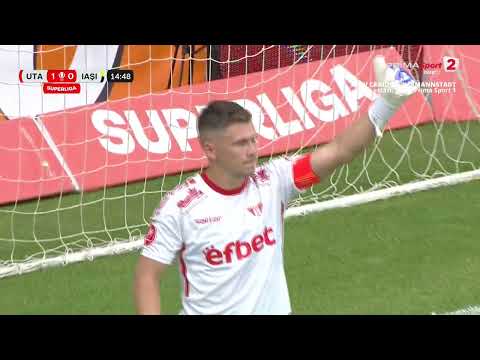 Brazilianul Phelipe face spectacol: lob de la 35 de metri, dar Iacob e la post și o salvează pe UTA