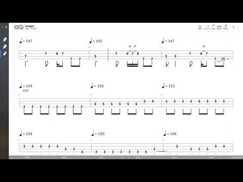 Supergrass - Alright (BASS TAB PLAY ALONG)