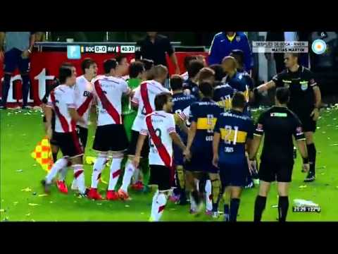 Boca 0 - Riber 0 Pelea entre Gago y Ponzio / Copa Sudamericana 2014