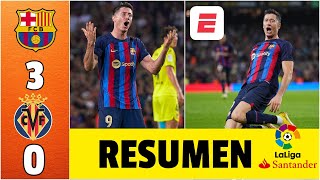 Barcelona GOLEÓ 3-0 al Villarreal con GOLES de Lewandowski y Ansu Fati | La Liga