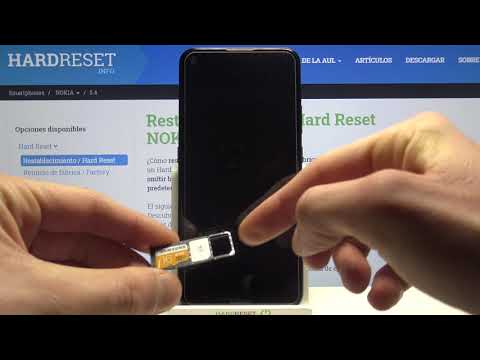 Cómo poner tarjeta SIM y tarjeta de memoria en NOKIA 5.4 - colocar y sacar chip
