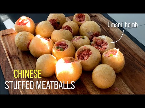 Try an umami explosion in your mouth with these Chinese stuffed meatball balls (油面筋包肉）