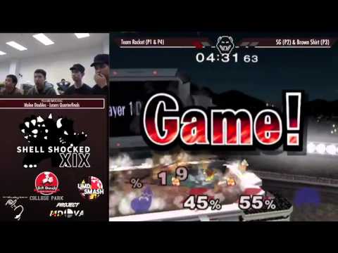Shell Shocked XIX Melee Doubles -  Fe | Nintendude & Lilo + Stitchface vs SG & Brown Shirt - LQFs