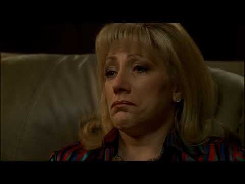 Carmela Soprano reacts to a dog food commercial