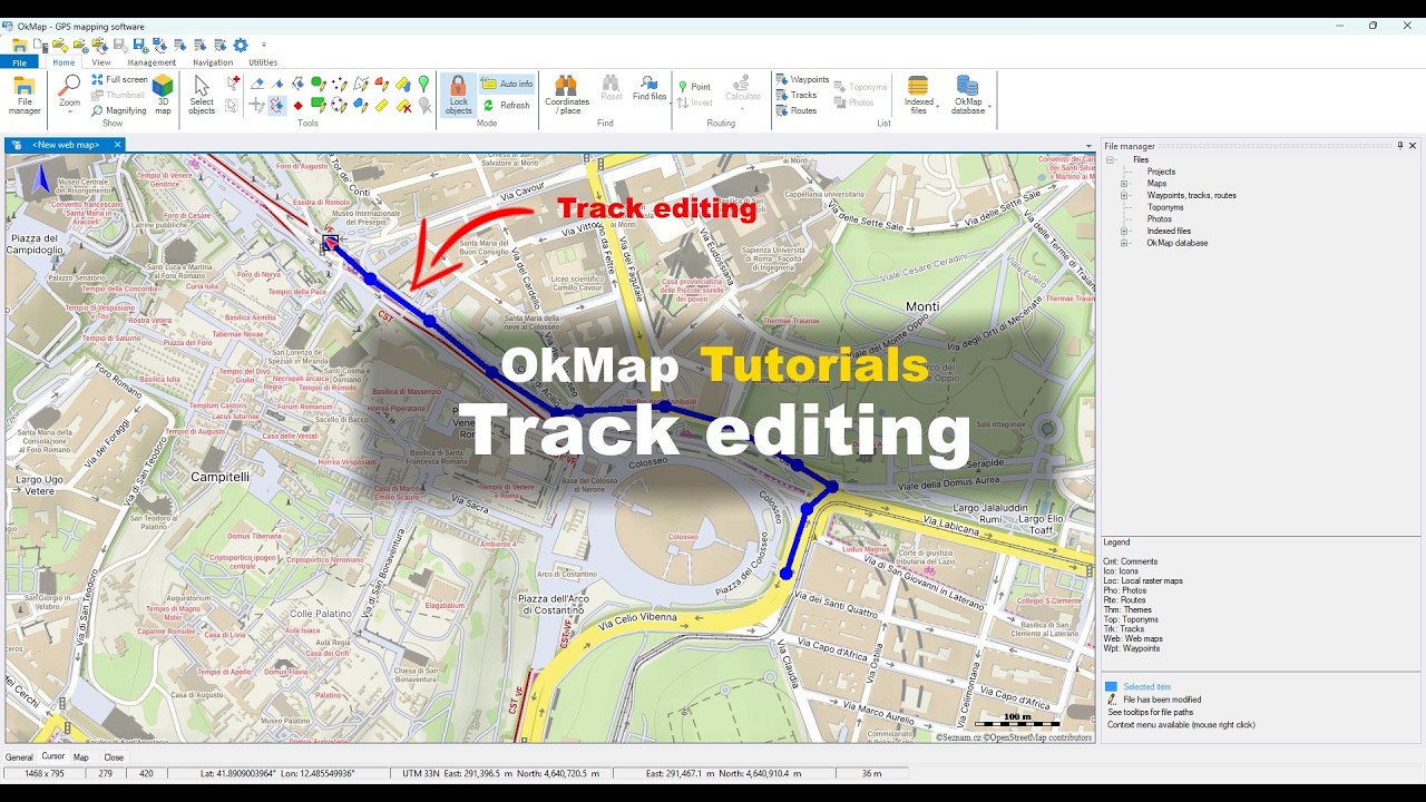 Tutorial OkMap - Edición avanzada de tracks
