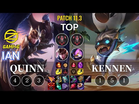 OZ Ian Quinn vs Kennen Top - KR Patch 11.3