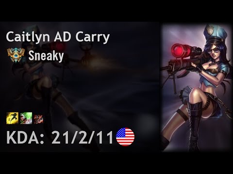 Caitlyn AD Carry vs Ezreal - Sneaky - NA Challenger Patch 7.7