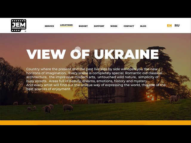 Фото Разработка индивидуального сайта на примере европейских, ориентировано на продажу аутсорс услуг в сфере видеопродакшна, ра разработку ушло 15 дней.