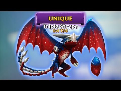 Triple Strype (New Unique Triple Stryke) Titan Mode Max Level 134 | Dragons: Rise of Berk