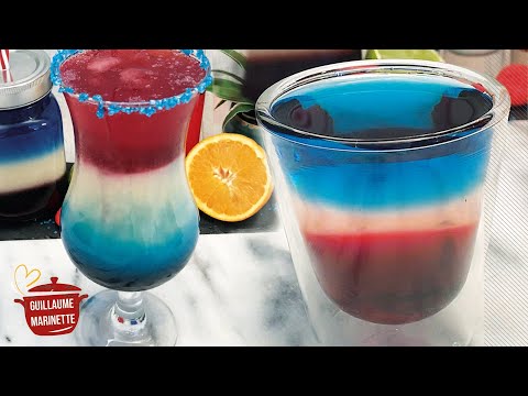 Cocktail à étages Bleu Blanc Rouge • Guillaume Marinette