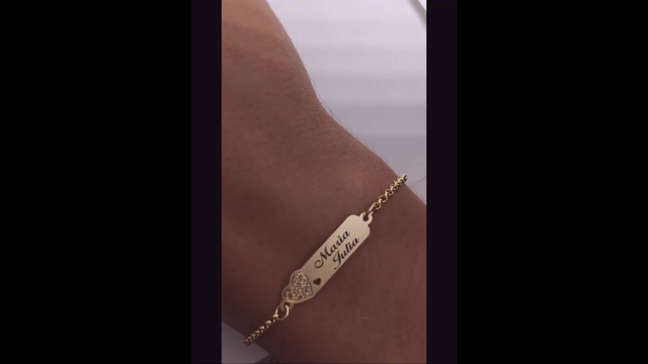 Pulseira Bebê com Nome Personalizado Joias Familiares