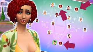 I FINALLY Got one sim to appear 3 times in the family tree! //Sims 4 genealogy challenge