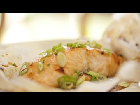 Miso Salmon En Papillote w/Baby Bok Choy & Mushrooms || KIN EATS