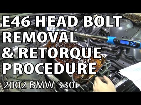 BMW E46 Torque Head Bolts & Remove Cylinder Head DIY #m54rebuild 11