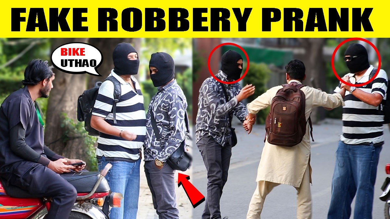 FAKE ROBBERY PRANK 😱 || Funniest Reactions || by Sharik Shah & Iqbal Malik on @sharikshah