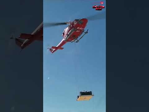 Epic Stunt Alert! Helicopter Carries Formula One Car 🚁#shorts