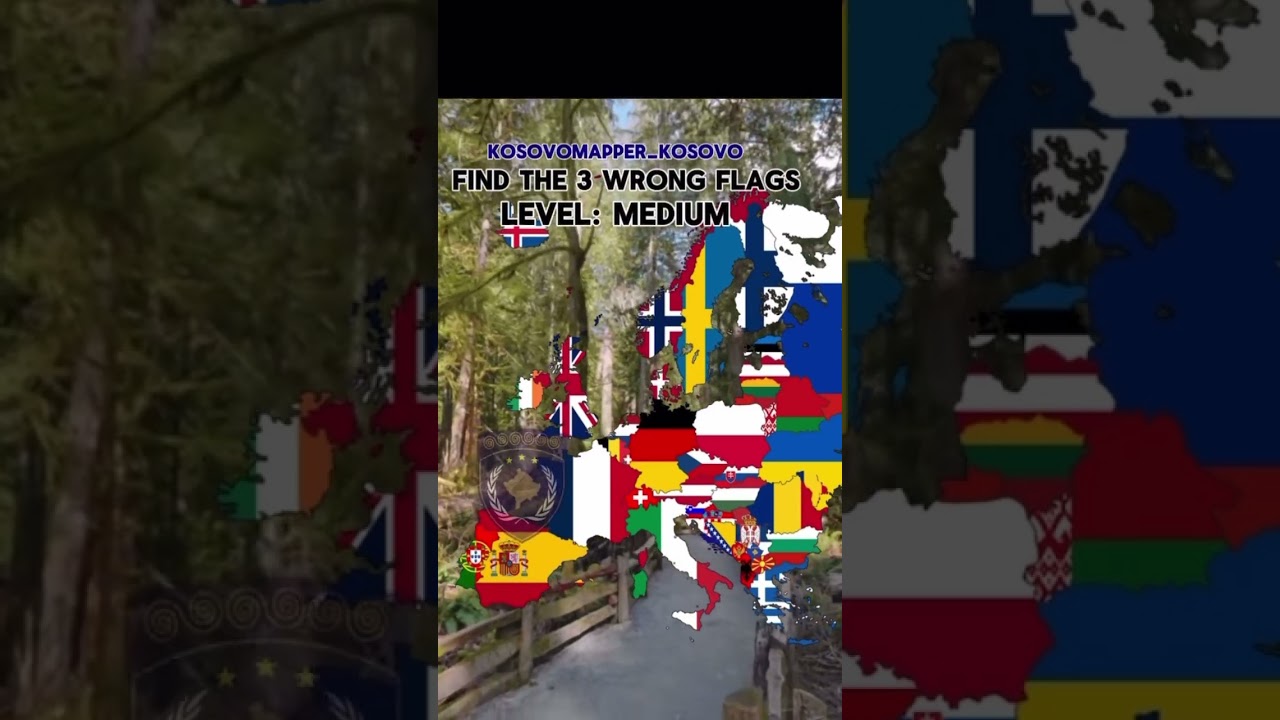 Find the 3 wrong flags #geographythroughmaps #map #europe #geography