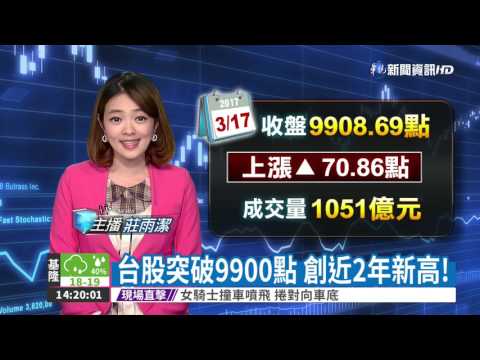 台股突破9900點 創近2年新高!