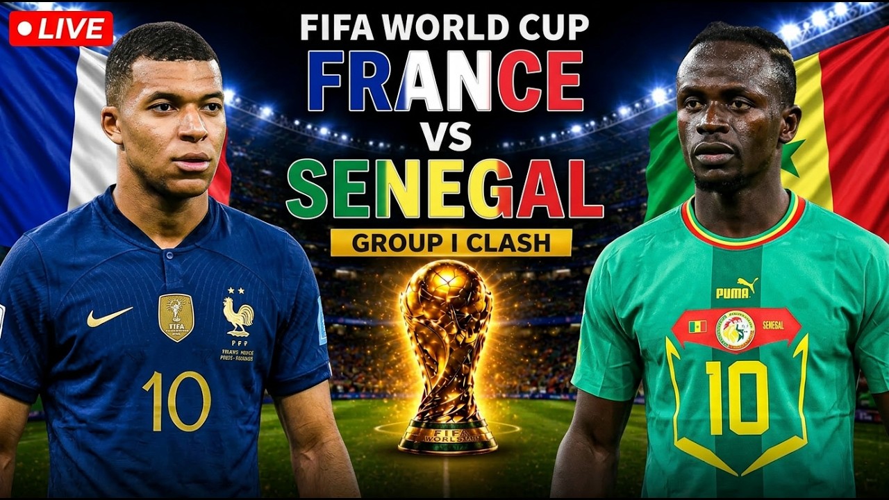 LIVE: France vs Senegal Match | FIFA World Cup Group I | Kylian Mbappe | Sadio Mane