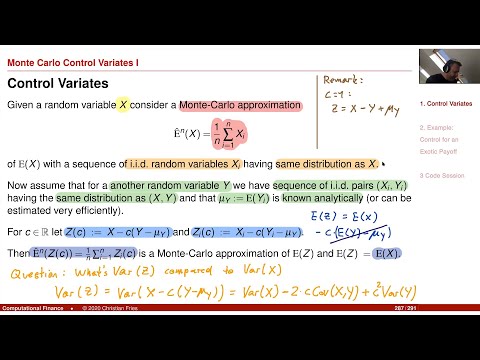 Lecture Computational Finance / Numerical Methods 17: Control Variates