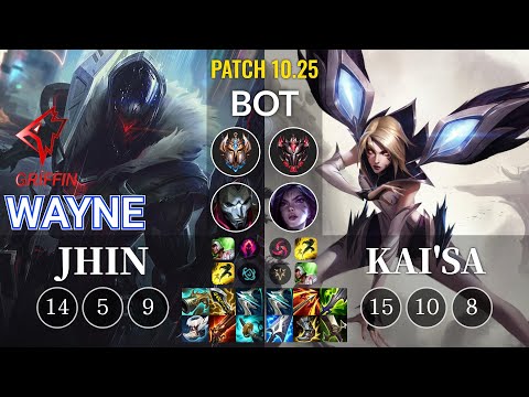 GRF Wayne Jhin vs Kai'Sa Bot - KR Patch 10.25